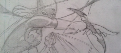 Nightwing and Batgirl by Jazel Riley