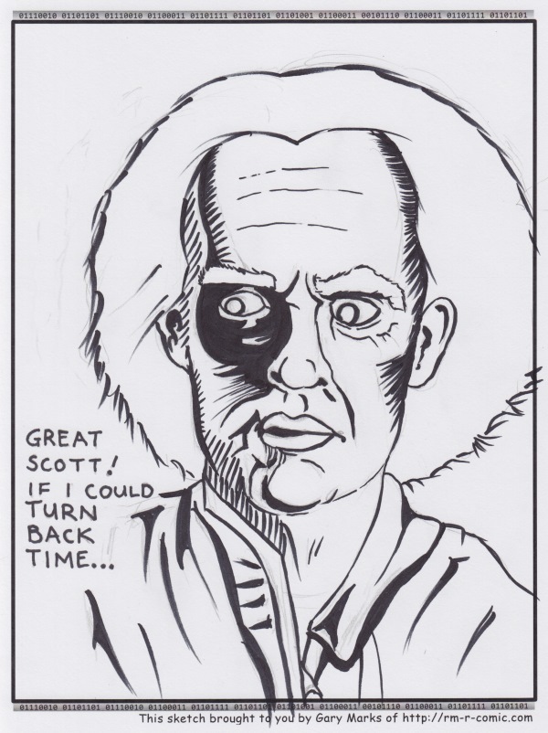 Remove R Comic (aka rm -r comic), by Gary Marks: If I could find a way 
Dialog: 
I'd take back all the things that could hurt you, like the knives, swords, angry cats, you know, all the things. 
 
Panel 1 
Doc Brown: GREAT SCOTT! IF I COULD TURN BACK TIME... 